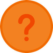 Image of a question mark in a bright orange circle.