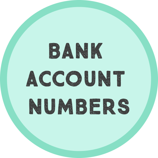 Bank account numbers