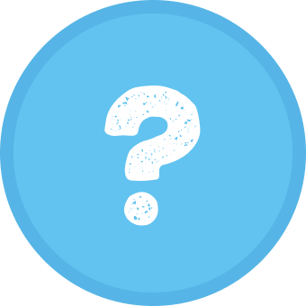 Icona del punto interrogativo in un cerchio blu.