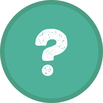 Icona del punto interrogativo in un cerchio verde.